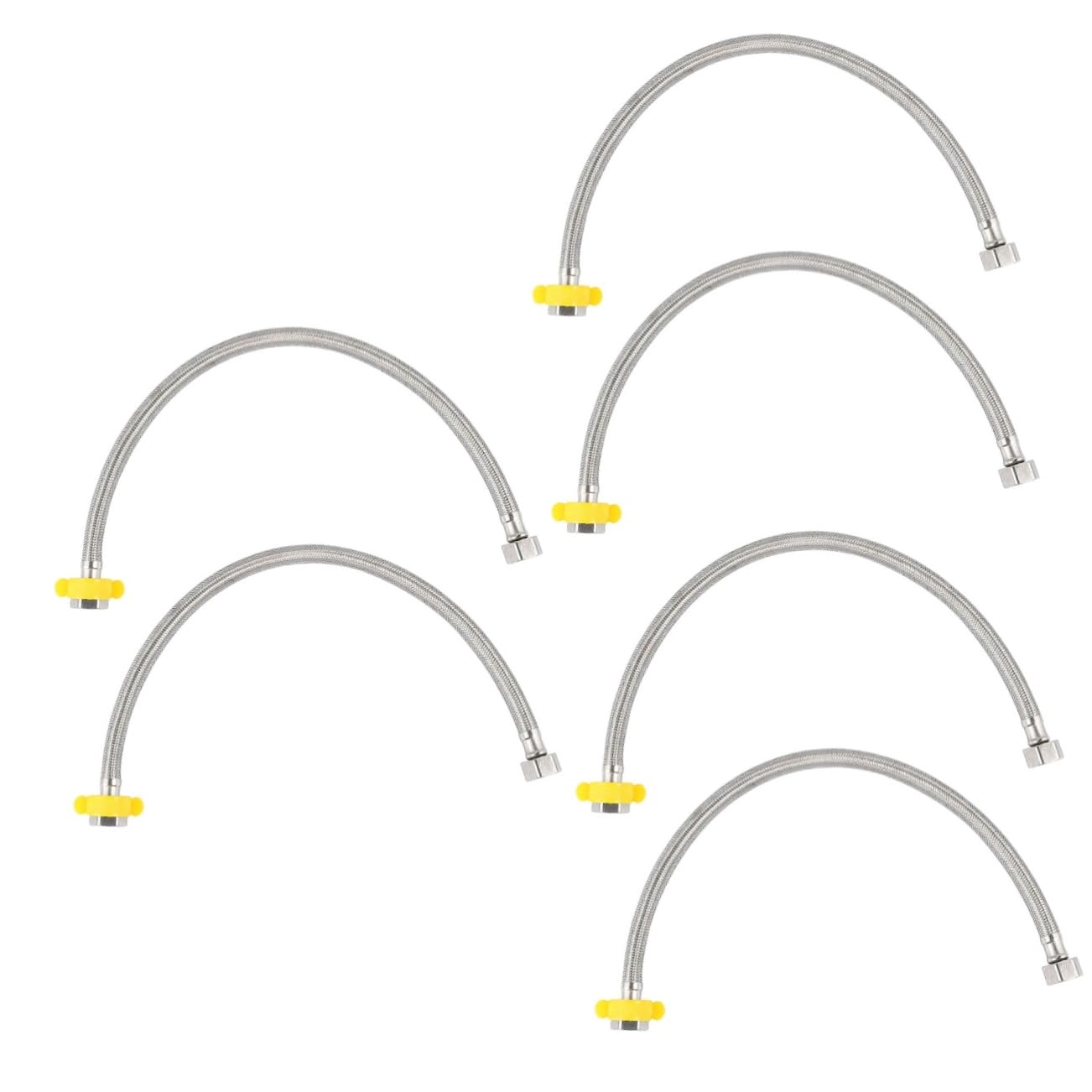 LIFKOME 3 Pièces Tuyau Flexible Acier Inoxydable pour Alimentation Eau Chaude et Froide Haute Pression Fuite Accessoire Salle de Bain