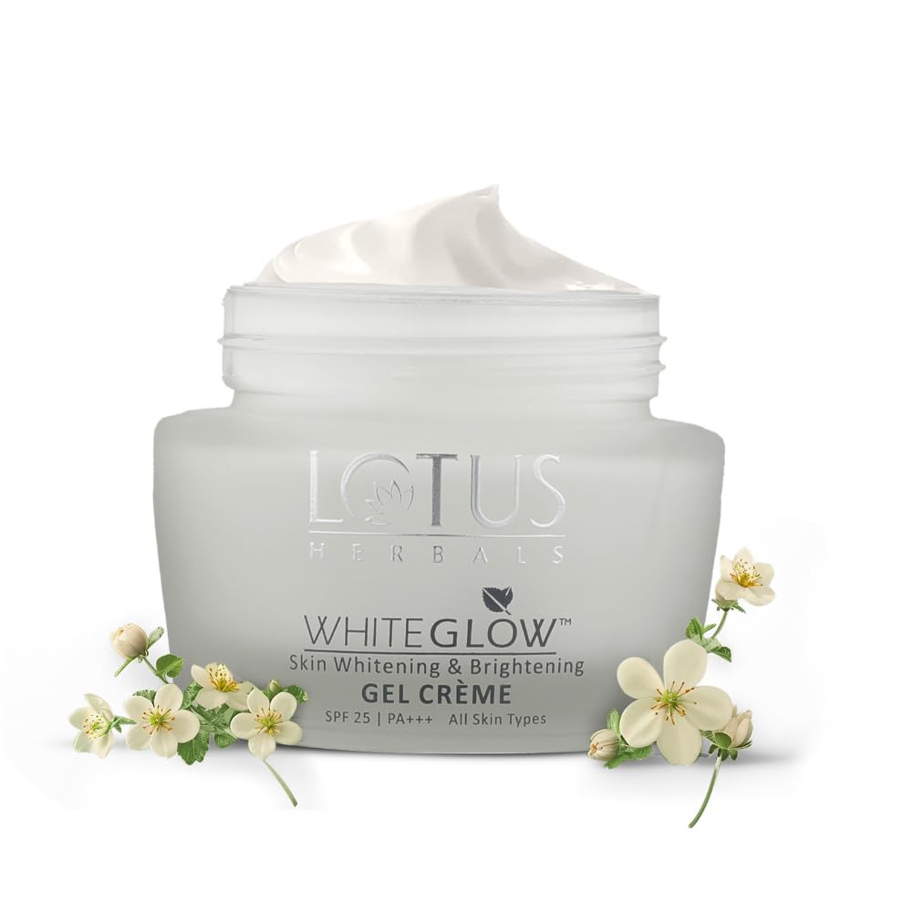 Lotus Herbals WhiteGlow Skin Brightening Gel Crème I Gives radiant skin in 7 days I Gel+Crème Formula I Reduces dark spots I Non-Oily Hydration I…