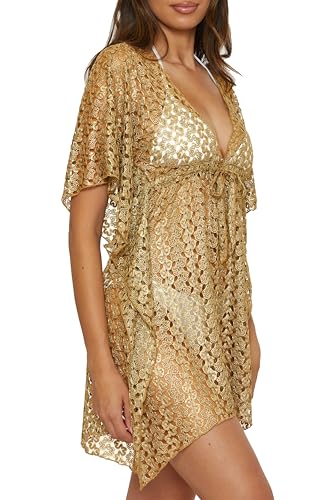 BECCA Sundown Crochet Knit Tunic, Plunge Neck, Casual, Beach Cover Ups for Women2