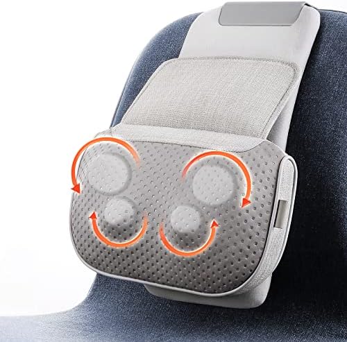 Careboda Neck and Back Massager, Shiatsu Shoulder Massage Pillow with Soothing Heat, 3D Kneading Deep Tissue Massages for Muscle Pain Relief, Perfect Gifts for Valentine's Day