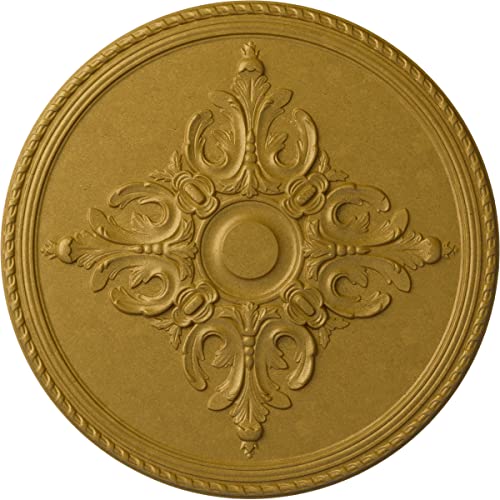 Ekena Millwork CM40MIPGS 40 5/8"OD X 1 3/4"P Milton Ceiling Medallion Fits Canopies Up to 7 7/8", Pharaoh's Gold