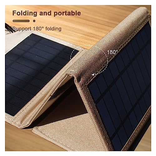 Panel solar portátil DELURA 10W para cargar el móvil en camping y turismo 4