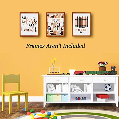Image of TANXM Growth Mindset Posters - Classroom Motivational Poster -Positive Classroom Decor - Diversity Posters, Equality Sign for Home. for Classroom,Nursery Decor,Set of 4 (8 inchX 10 inch, No Frame