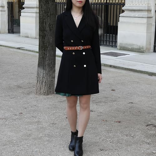 FASHIONGEN - Women's belt in vegetable-tanned bull leather, eyelet, LIBBY4