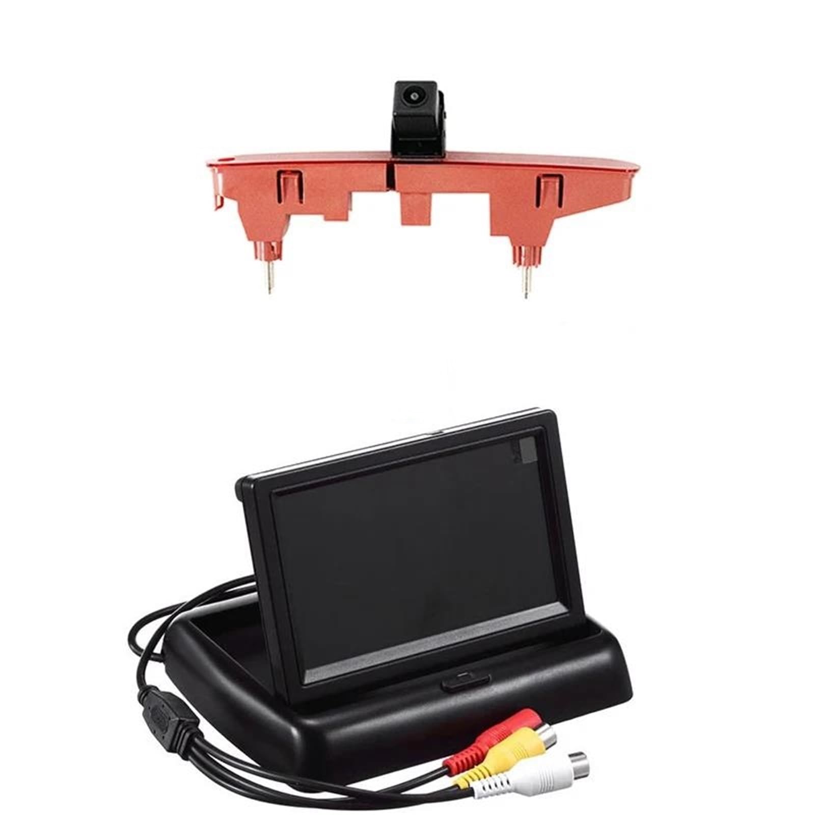 Coche Universal Revertir Asistencia Cámara Marcha Atrás con Pantalla Visualización 4,3 Pulgadas para Berlingo para Peugeot para Partner II 2008-2016(Foldable Screen)