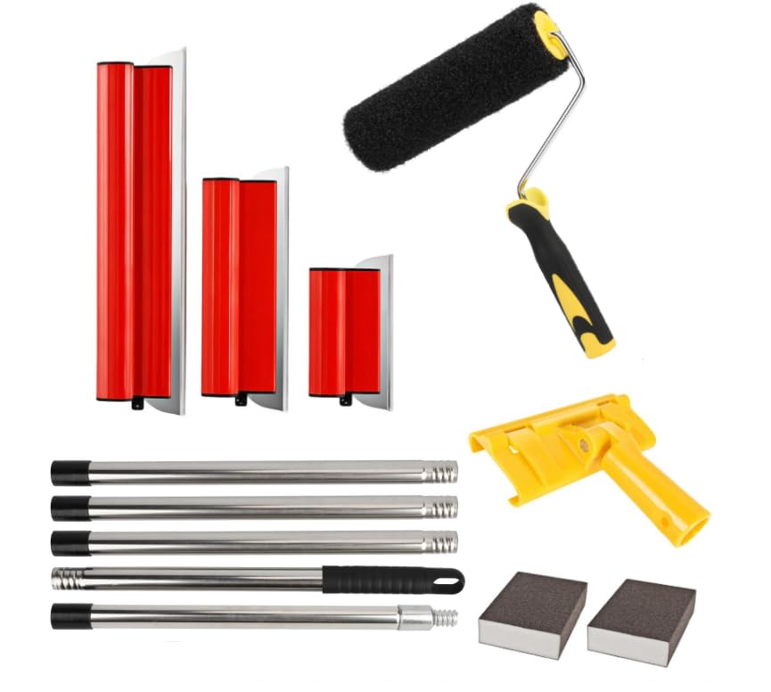 Drywall Skimming Blade, 25/40/60cm Smoothing Spatula with Paint Roller