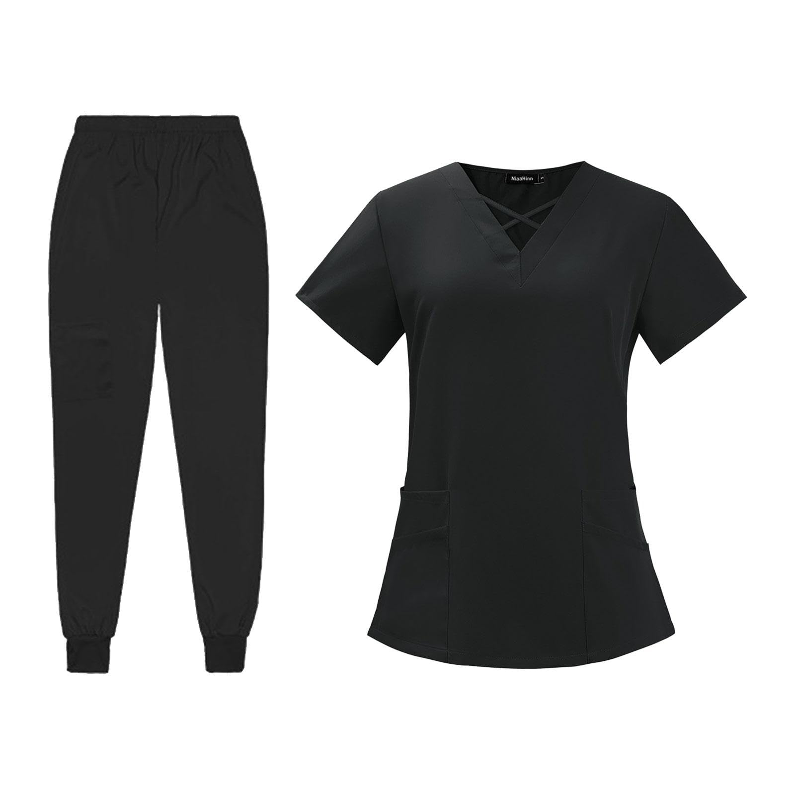 Damen Arbeitskleidungssets, Kasack Und Hose, Elastischer Bund, Weiche Krankenschwesteruniform, Arbeitskleidung für Die