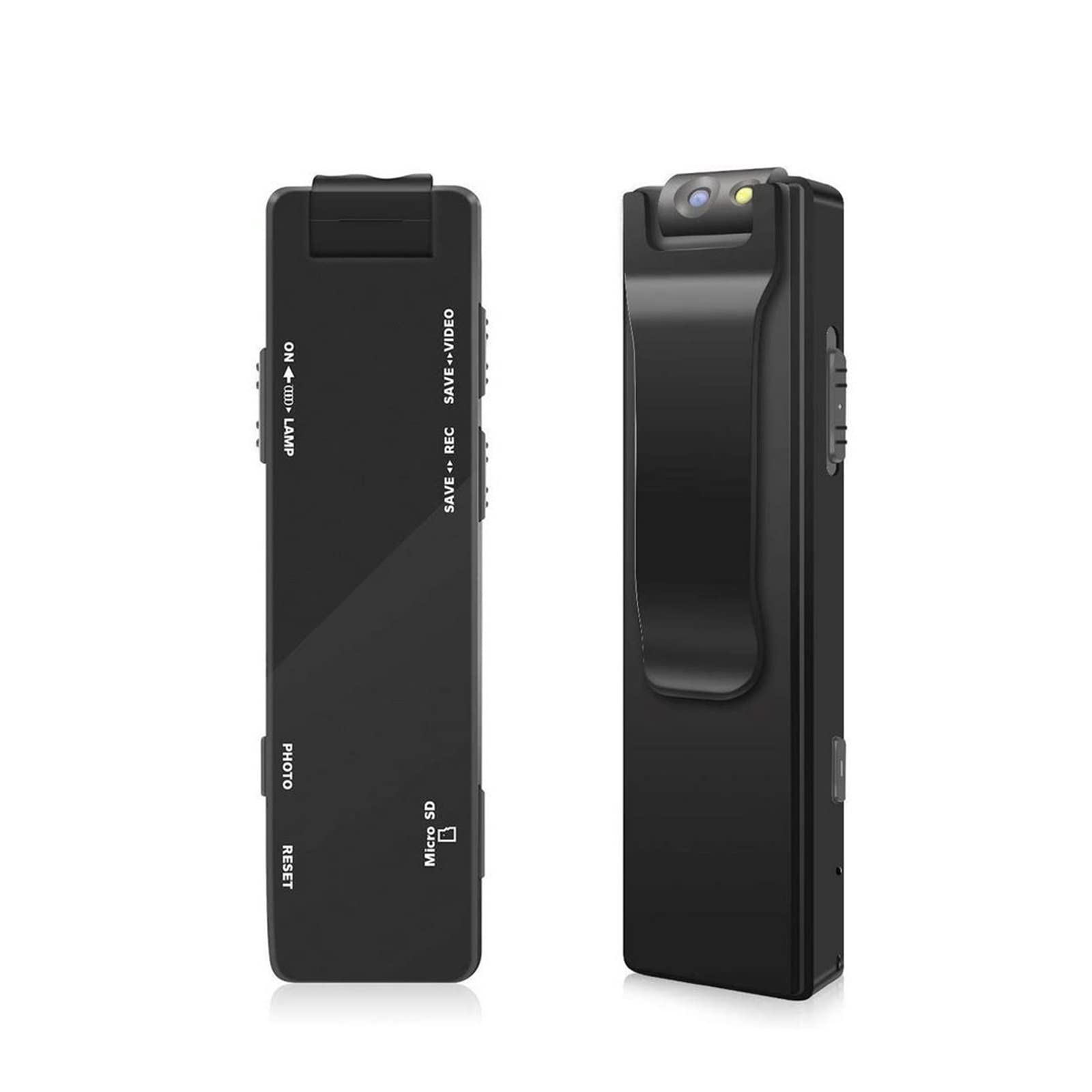 Action Cam, Mini videocamera Digitale Magnetica Torcia HD Micro Body Cam Webcam Motion Detection Snapshot Registrazione in Loop Videocamere,All'aperto, Sport, Video(Without TF Card)