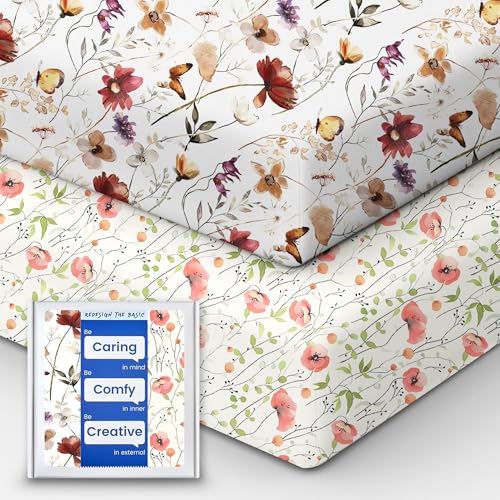 Image of Premium Fitted Baby Boy Crib Sheets for Standard Crib Mattress - Ultra-Soft Jersey Knit Crib Mattress Sheet, Safe and Snug, Durable, Stylish Crib Sheet, 28''x52''x9'' Extra Deep Pocket