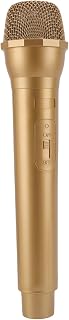 Cosplay Microphone Prop Performance Training for Speech Practice Lightweight ABS Material (Gold)