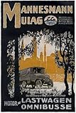 mulag comet gebraucht  Kunstdruck Mannesmann Mulag Aachen Lastwagen Motoren Omnibusse Plakat Motor A3 038