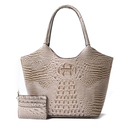 Bolso Satchel Tote para mujer, set 2 piezas, cuero sintético miniatura 1