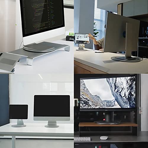 WYSXEBWZ Aluminum 360° Rotation Monitor Swivel Base Computer Screen Monitor Turntable Stand Flat Panel TV Rotating Mat for iMac Laptop Potted Plants Arts Crafts Products Display Stand