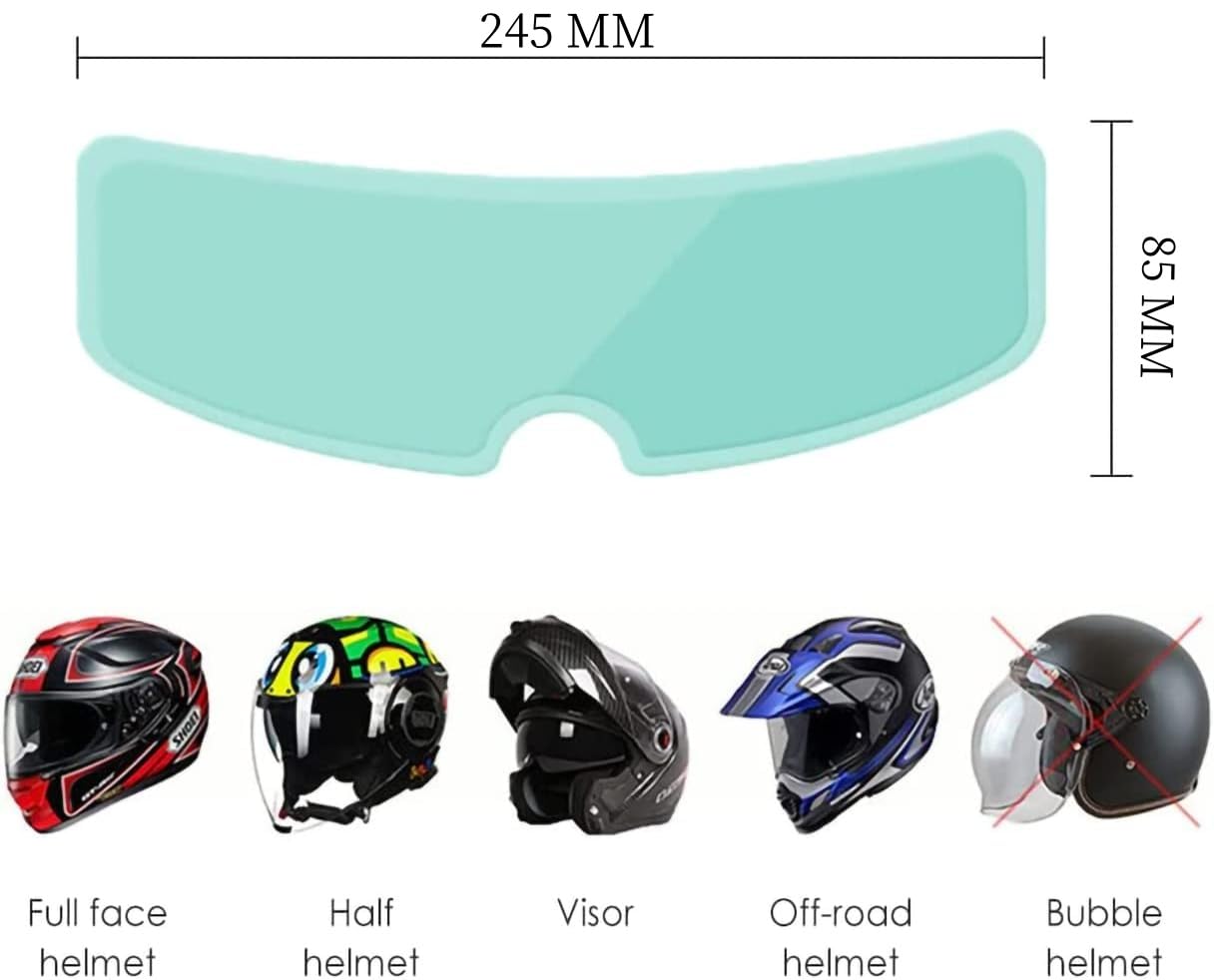 Película Antivaho E Impermeable Para Casco De Moto – 2 Unidades, Evita El Empañamiento Y Mejora La Visión Bajo La Lluvia