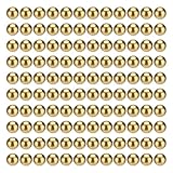 QUARKZMAN 120 Stk. Kugellagerkugeln, 3,175 mm Durchmesser Präzisionsmassive Messing-Kugellagerkugeln Industrielle Messingkugelkugeln für Maschinen, Automobil und DIY