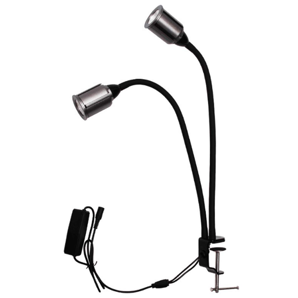 Lampe de croissance pour plantes, lumière de croissance, lampe de croissance à spectre complet de 15 W, lampe de bureau à col de cygne à double tête, lampe de croissance pour plantes d'intérieur pour