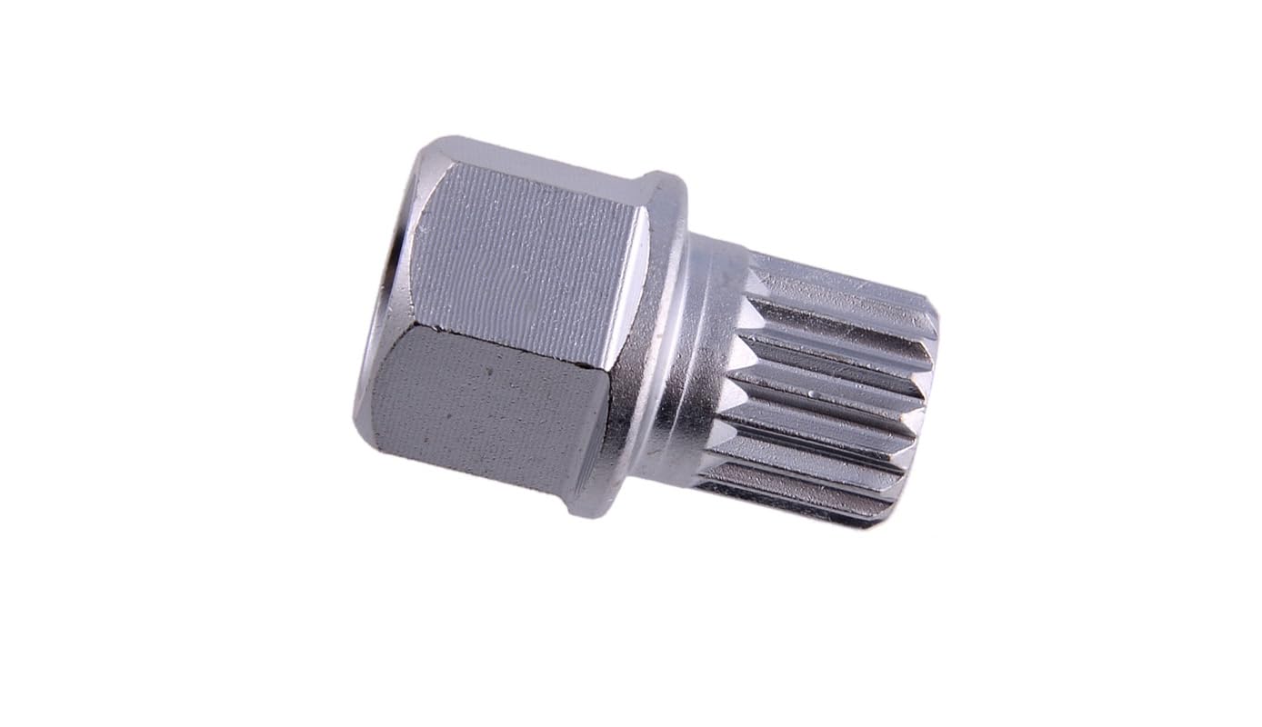 LXOINAGO Silver 18 Teeth Anti-Theft Locking Wheel Nut Bolt Key Compatible for BMW Mini Cooper