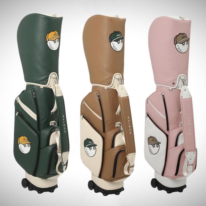 マルボンゴルフ キャディバッグ キャスター型 茶色 Malbon golf マル