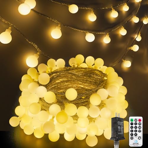 200LED Connectable Globe String Lights Indoor Outdoor for Bedroom, 66ft