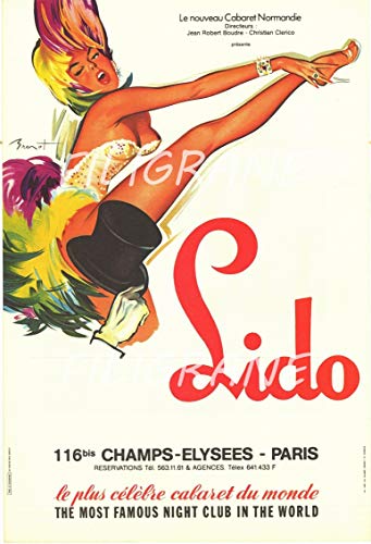 PostersAndCo ™ Lido Cabaret Rlob-Poster/Reproduction HQ 40x60cm d'une Affiche Vintage