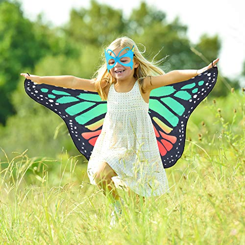 Disfraz infantil de mariposa 9 piezas con alas y máscara miniatura 6