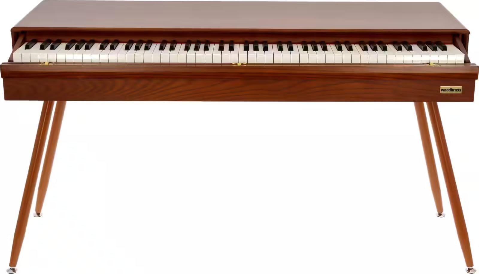 Woodbrass VP20 Piano Numérique Vintage 88 Touches Toucher Lourd à Marteaux Progressifs – Son DSP, Polyphonie 128 Notes, Triple Pédale, Audio & MIDI, USB-MIDI, Clavier Meuble Salon Pianiste