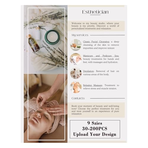 Custom Flyers for Event,Custom Flyers With Logo Photo Text,Single or Double Side Printing,9 Szies,30-200pcs，Upload Your Design. (custom, 4x4in) - Thumbnail 3