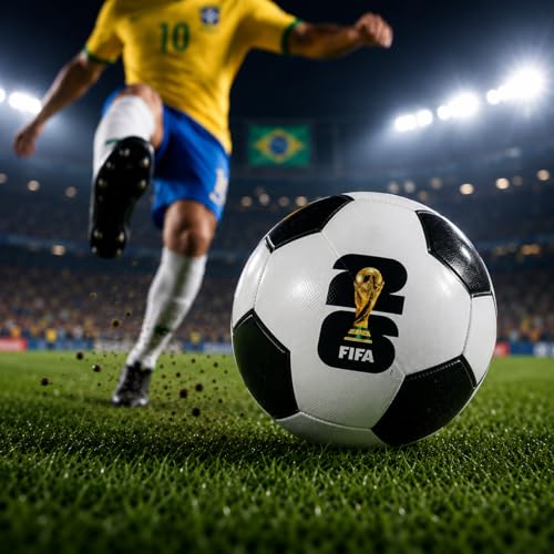Image of Hamleys FIFA World Cup 2026 Official Licensed Merchandise | Size 5 Football | White Black Trophy
