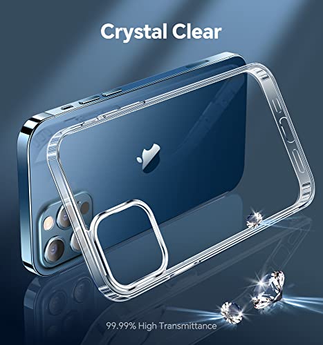 Elando For Iphone 12 Pro Max Case, Anti-Yellowing Clear Phone Case, Super Slim Phone Case (0.39" Added) - Crystal Clear #TOP6