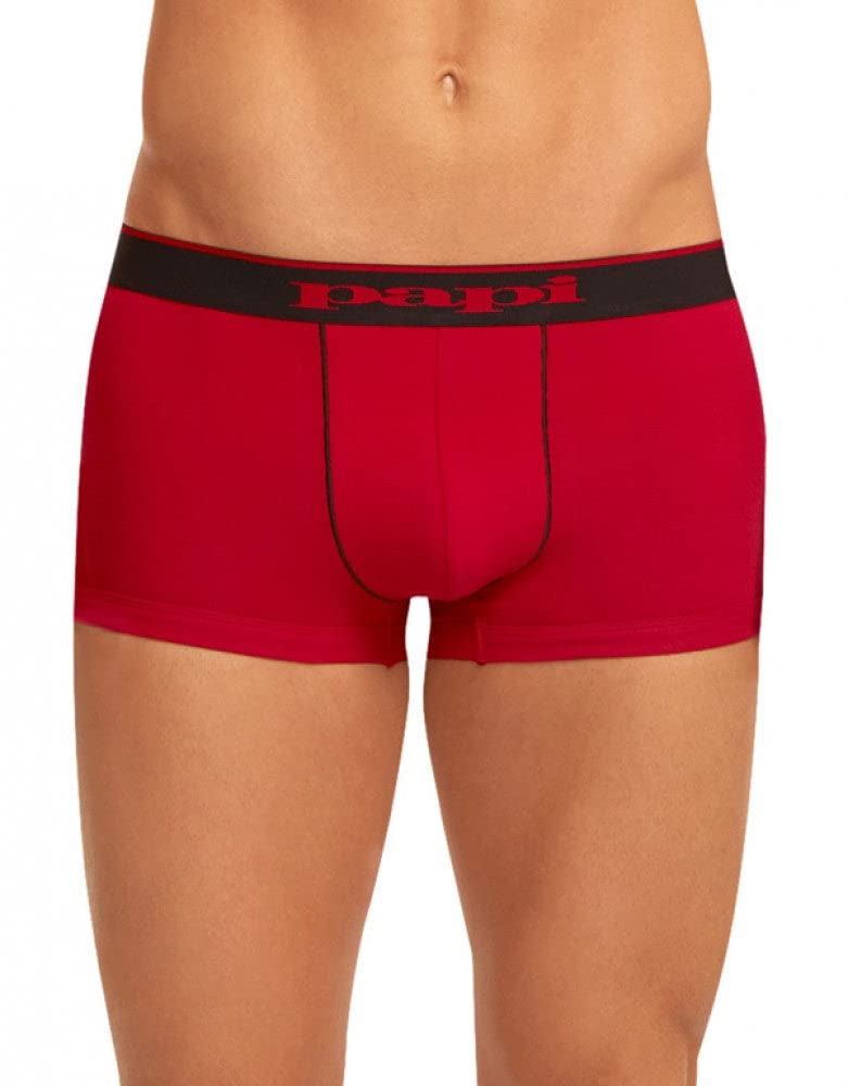 Papi Men's Stylish Brazilian Solid and Print Trunks (3-Pack of Men's Underwear)