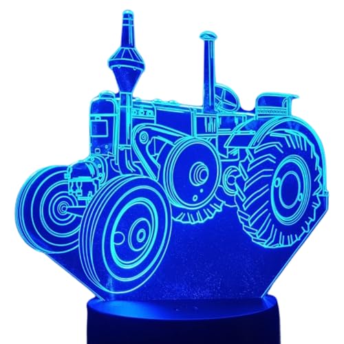 Lampe 3D veilleuse LED tracteur agricole Lan Z 7 couleurs acrylique