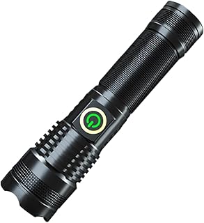 OSALADI Camping Flashlight 1pc Power Torch Lantern Flashlight Rechargable Flashlight LED Flashlights Zoomable USB Torch Light Rechargeable Flashlight