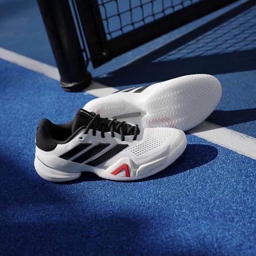 Image of adidas Mens Barricade 14 Tennis Sneakers Shoes - Black, Orange