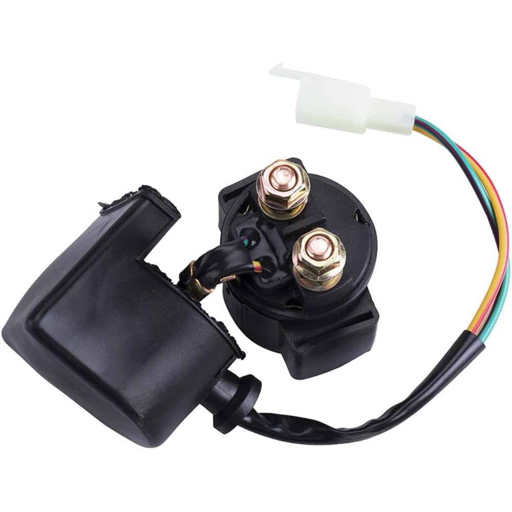Greluma 1 Pieza Relé de solenoide de arranque para GY6 de 4 tiempos,50 cc,125 cc,150 cc,200 cc,250 cc,ATV,motos de cross,scooters,Go Kart,Dne Buggys,quad,4 ruedas,bicicleta de bolsillo,ciclomotor