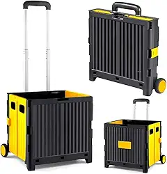 Carrinho De Ferramentas Dobrável Multiuso 65l Portátil Vira Maleta