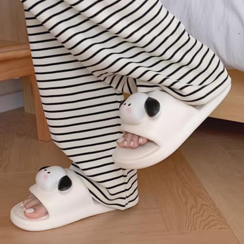 Unisex Cute Cartoon Dog Summer Slide Slippers for Women Men, Couples Indoor Outdoor Slip-ons for Beach Pool Shower3