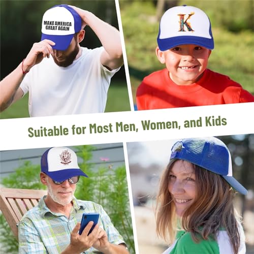 Image of 10 PCS Sublimation Blank Trucker Hats, Plain Baseball Caps with Adjustable Back Strap Unisex Mesh Caps for Men and Women DIY