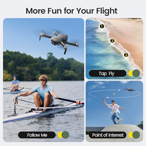 Image of Holy Stone HS720S GPS Drone with Camera for Adults 4K Video, under 249g, 5G 2KM Tranmisson, Smart Fly, Follow Me, 2 Batteries 42-Min Flight Time, Auto Return, Beginner Friendly Mode