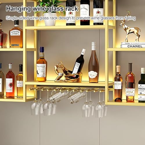 Étagère à vin murale industrielle pour optimiser le rangement des verres