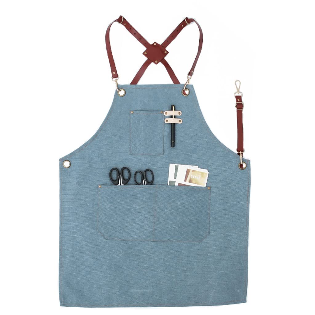 Tablier de toile de denim avec poches pour serveuse et artiste