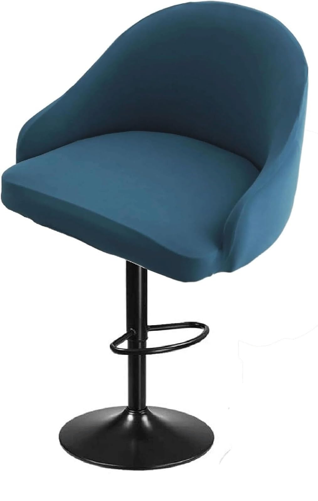 SDNAM Pub Bar Counter Stool Chair Covers with Back and Arms Set of 4/2/1 Stretch, Swivel Curved Kitchen Barstool Chair Cover Curved Back Bar Stool Slipcovers with Arms(H22,1PC)