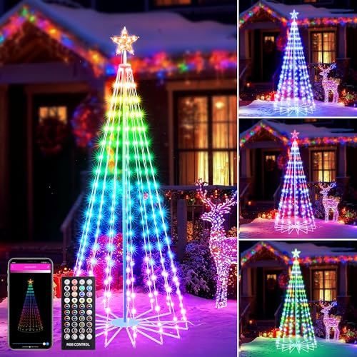 Joomer Christmas Tree Star Lights,7FT 295LED Smart Color Changing Lights