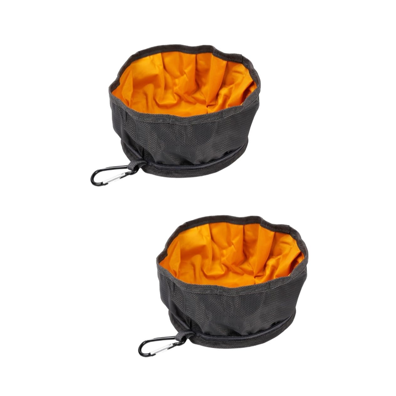 FONDOTIN 2 Pcs Pet Bowl Foldable Food Basin Large Capacity Non-Slip Base Portable for Dogs Cats Random Color