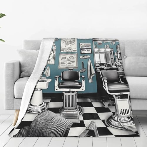 Couverture micro polaire barbier cadeau idéal plaid doux chambre - 2