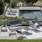 Lafuma Vence Lounge Set Obsidiangrau