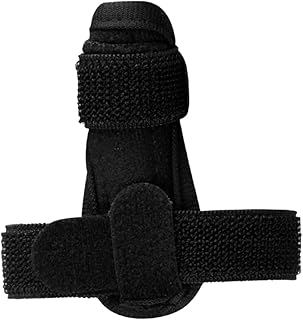 KICHOUSE Alça De Dedo Tala Ajustável Gatilho Tala De Dedo Imobilizador Aparelho De Pulso Cinta De Polegar Tala De Pulso Suporte De Dedo Respirável Corretor De Dedo Simples Manga Preta