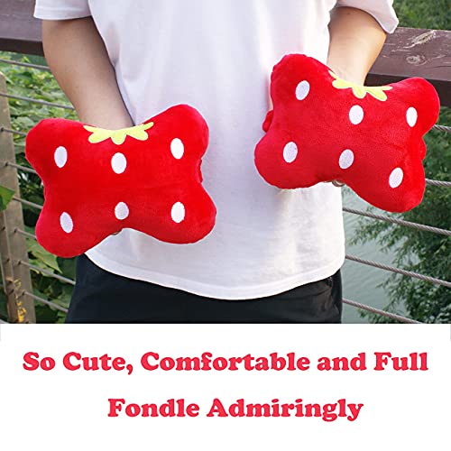 Image of Sexysamba Car Headrest Pillow,Cartoon Neck Pillow for Car,Comfortable Soft Car Seat Pillow for Driving,Head Rest Cushion,Cute Neck Pillow for Travelling and Home 2Pcs (Red)