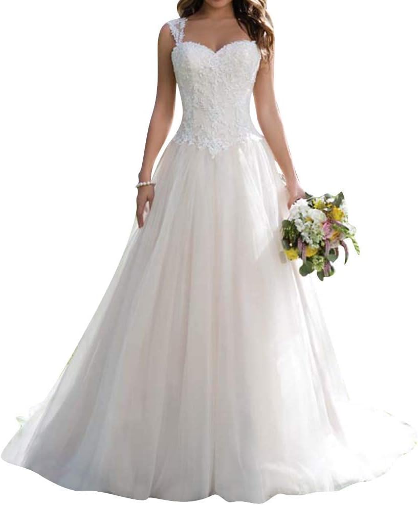 Wedding Dress Lace Bridal Gown A line Wedding Gown Sweetheart Sleeveless