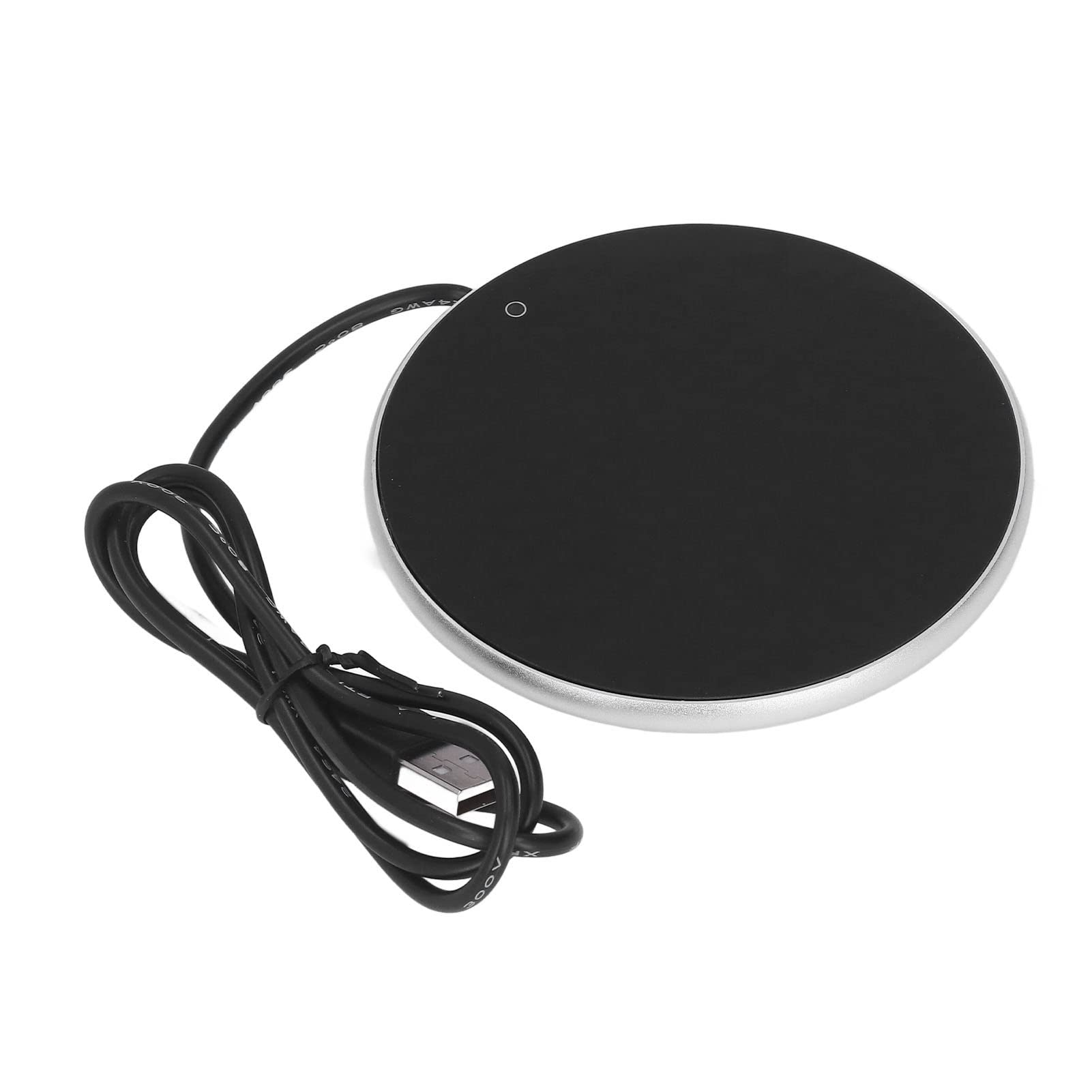 Scaldatazze da caffè 55°C Scaldacandele USB a Temperatura Costante Risparmio di Spazio Scaldacandele Portatile Piccolo per Casa, Ufficio, Scrivania, Viaggio(d'Argento)