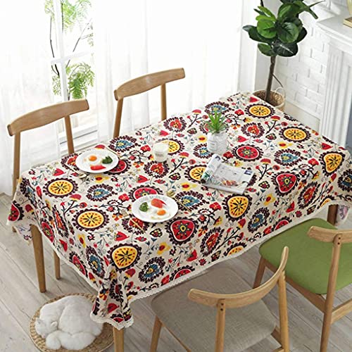 Nappe dentelle coton lin de qualité supérieure au style rétro